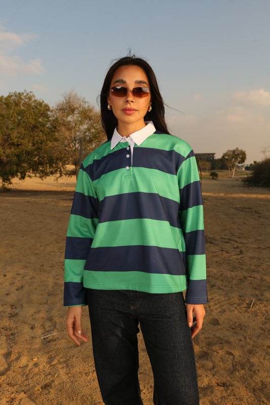 Evergreen Striped Polo