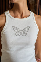 The Silver Butterfly Tank Top